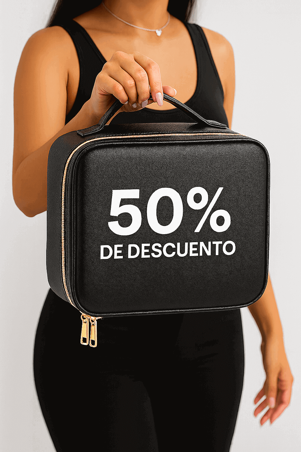 Neceser Profesional con Luz LED – Organiza y Maquíllate en Cualquier Lugar