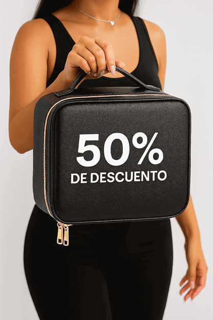 Neceser Profesional con Luz LED – Organiza y Maquíllate en Cualquier Lugar