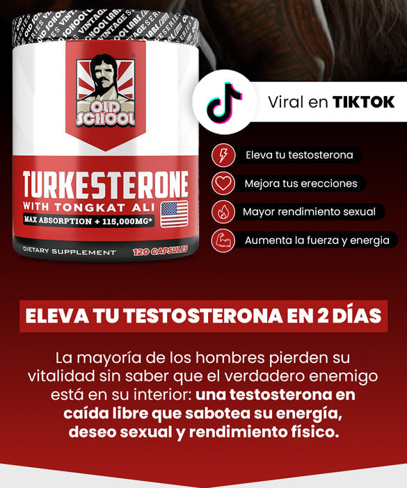 TURKESTERONE® AUMENTO DE TESTOSTERONA Y ENERGÍA